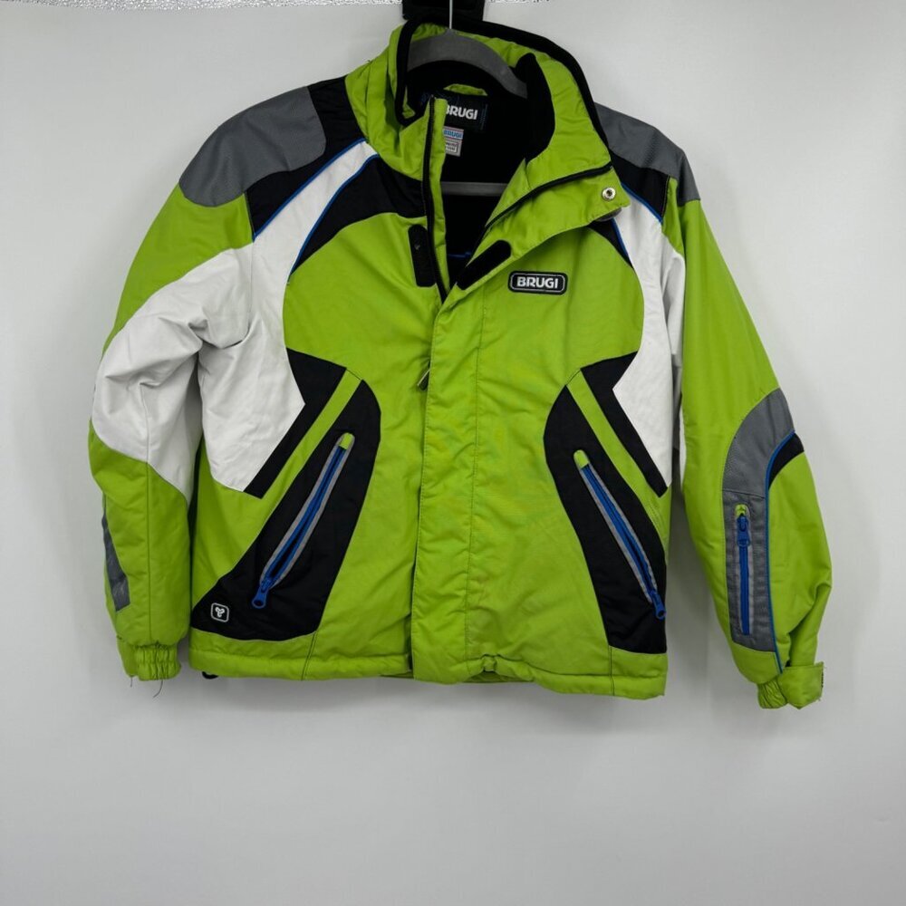 Brugi junior boys winter jacket coat green boys size  large Extra Large age 11/1